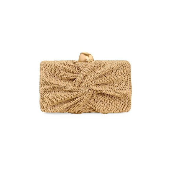 B-26. Cult Gaia Lisse Knot Raffia Clutch - Picture 1 of 1